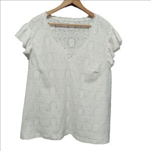 Ivory Lace Summer Blouse